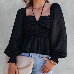 VICI Let Me Be The One Satin Ruched Top